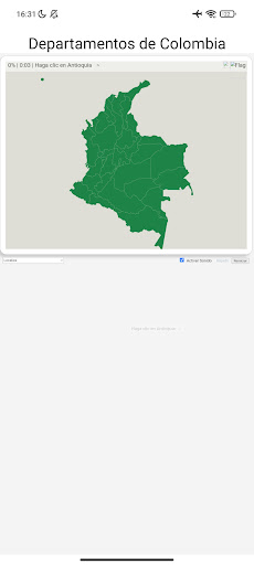 Android application Departamentos de Colombia screenshort