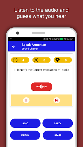 Screenshot of Learn Armenian Language App
