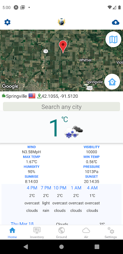 Android application Geofairy - Weather, Crop, Air screenshort