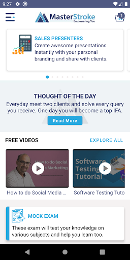 Android application Masterstroke screenshort