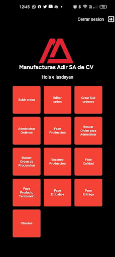 Android application Manufacturas Adir screenshort