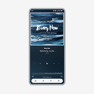 Luminous Black - Poweramp Skin स्क्रीनशॉट