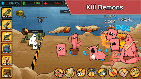 Missile Dude RPG: Tippen Sie auf Tap Missile Screenshot