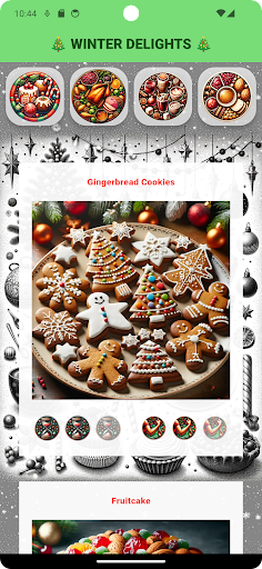 Android application Winter delights screenshort