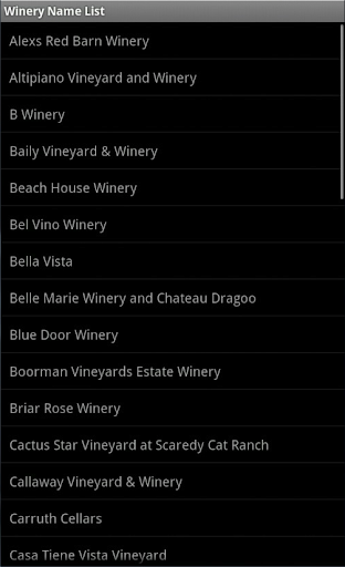 Temecula Winery Finder: Tablet Screen 3