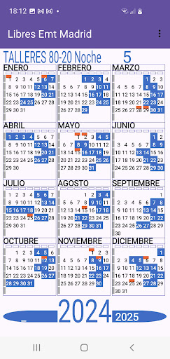 Calendario EMT Madrid Screenshot