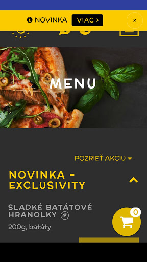 Android application Pizza Euro screenshort