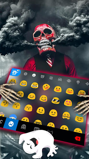 Smokey Skull Keyboard Theme Screen 3