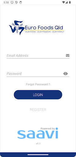 Android application EURO FOODS screenshort