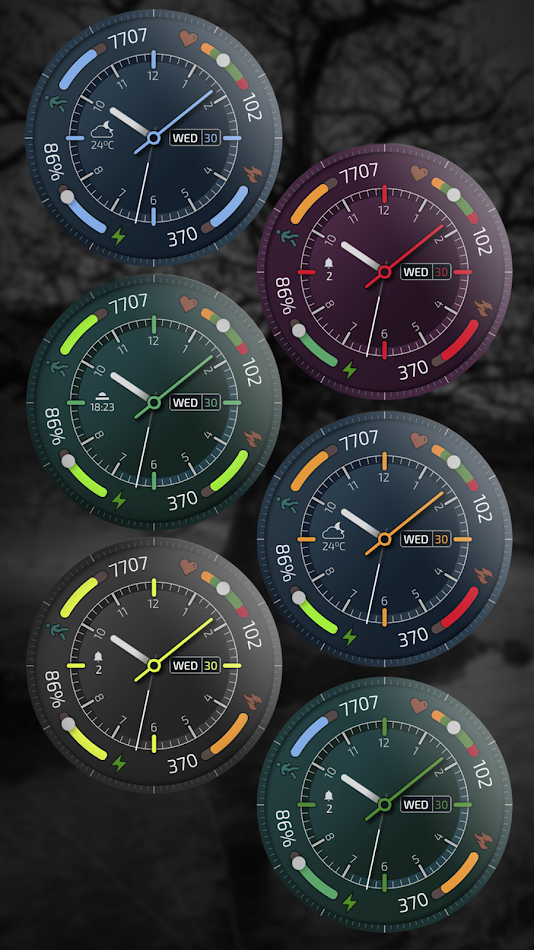 #10. CFS122 Colorful WF (Android) 由: CFS Creative Face Studio