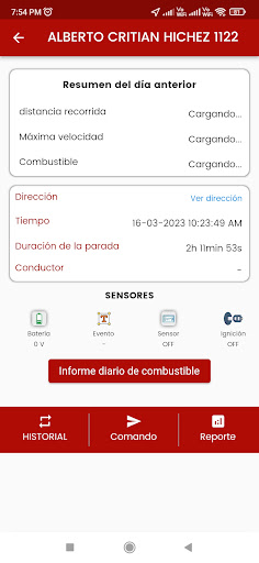 Android application ALERTA GPS screenshort