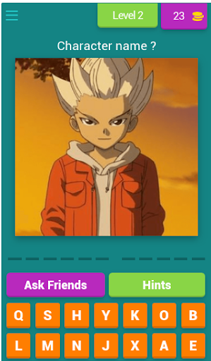 Inazuma Eleven Quiz game