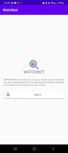 Android application Watchbot screenshort