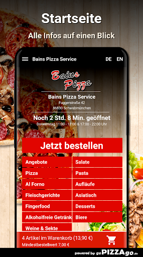 Bains Pizza Service Schwabmünc Screen 2