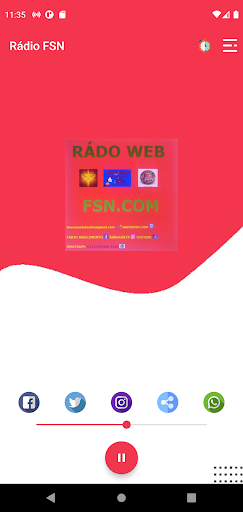 Android application Web Rádio FSN screenshort