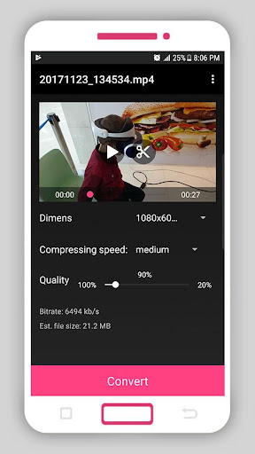Screenshot of Smart Video Compressor resizer