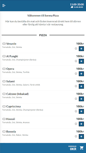 Android application Sorena Pizza screenshort