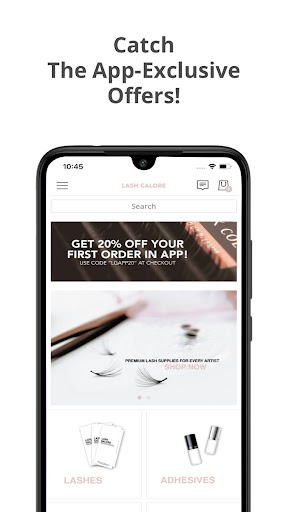 Android application Lash Galore screenshort