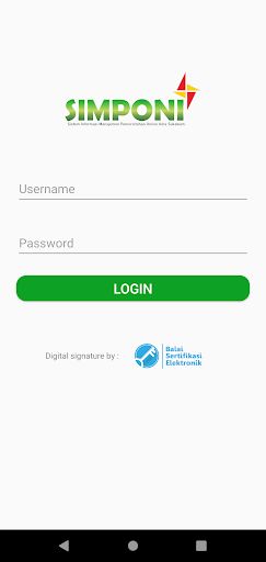 Android application Simponi Kota Sukabumi screenshort