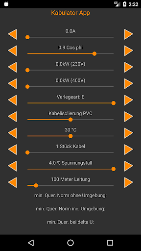 Android application Kabulator screenshort