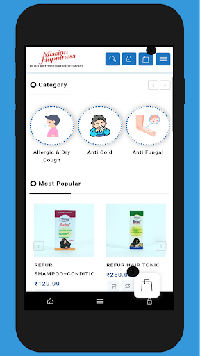 Android application Mission Happiness Store screenshort