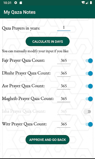 Qaza Prayer Namaz - Prayer and Screen 2