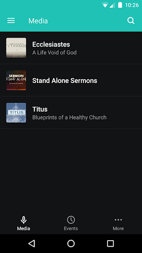 Android application Foothills Community Church; GA screenshort