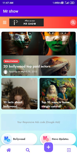 Android application MrShow screenshort