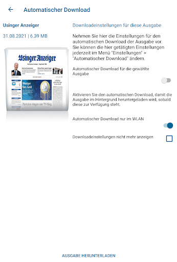 Usinger Anzeiger Epaper Screen 3