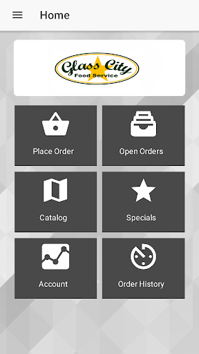 Android application Glass City Food Service screenshort