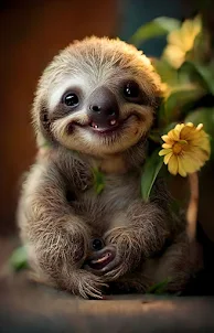 Cute Sloth Wallpaper HD 4K