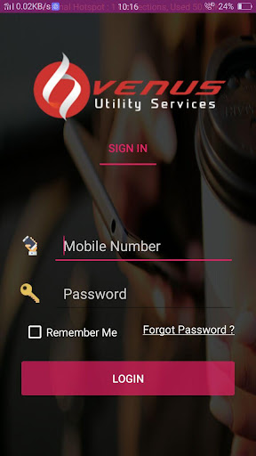 Android application Venus Recharge screenshort