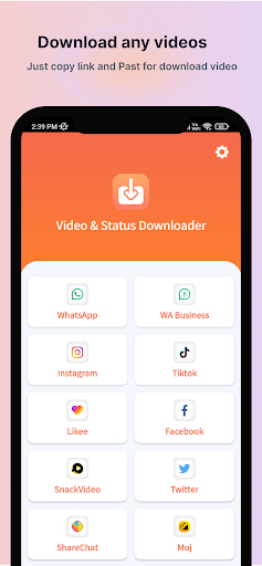 Android application Social Media Video Downloader screenshort