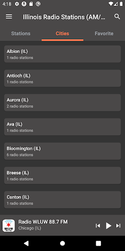Illinois Radio Stations Screen 2