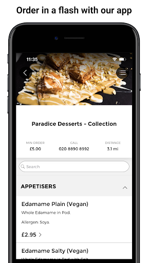 Android application Paradice Desserts screenshort