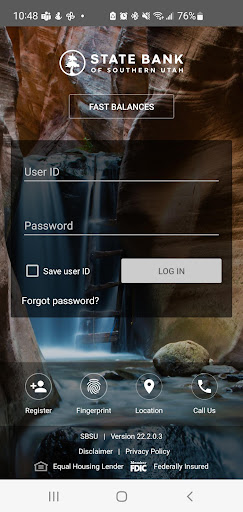 Android application SBSU-State Bank Southern Utah screenshort