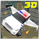 Flying Car Police Chase 3D icon