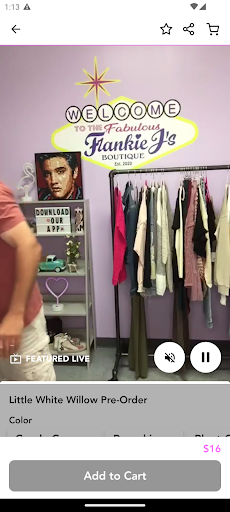 Screenshot of Frankie J's Boutique
