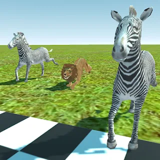 Lion and Zebra Race Game