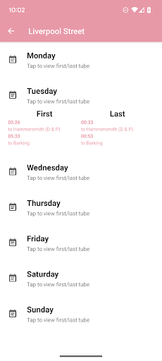 Screenshot of London Tube Live - Underground