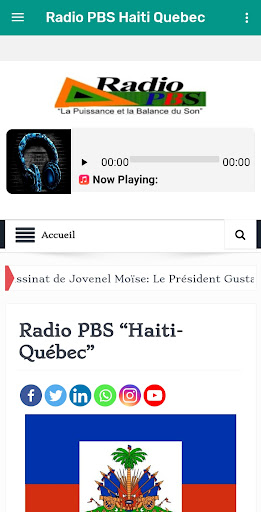 Android application Radio PBS Haïti-Québec screenshort