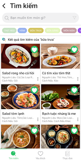 Công thức món ăn Screen 2