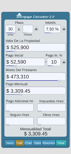 Vista previa de la aplicación