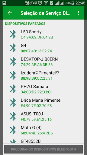 Interface Controle Bluetooth Carro