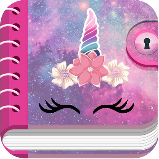 Unicorn Diary With Lock logo