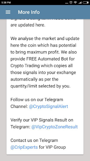 Crypto Signals Insider Info Screen 3