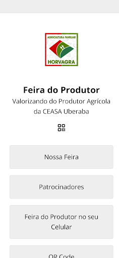 Android application Feira do Produtor screenshort