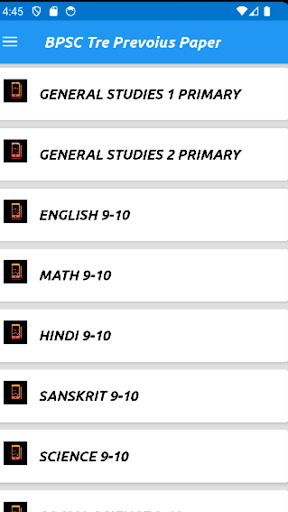 Android application Bihar Teacher Previous Paper screenshort