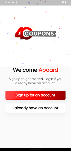 Android application 40Coupons screenshort