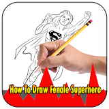 How to draw female superhero icon